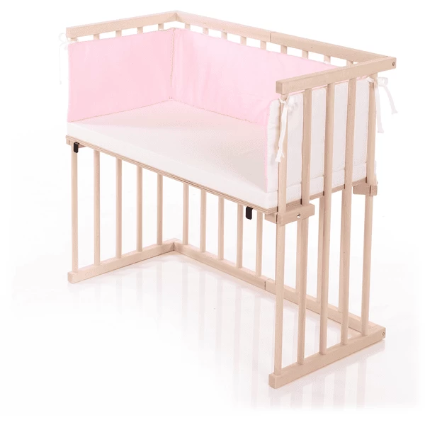 Dreamgood Beistellbett Natur Inkl. Matratze Prime Und Nestchen Rose / Weiß 3 Dreamgood Beistellbett Natur Inkl. Matratze Prime Und Nestchen Rose / Weiß