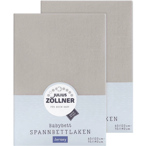 JULIUS ZÖLLNER Spannbetttuch Doppelpack Jersey Taupe 3 JULIUS ZÖLLNER Spannbetttuch Doppelpack Jersey Taupe